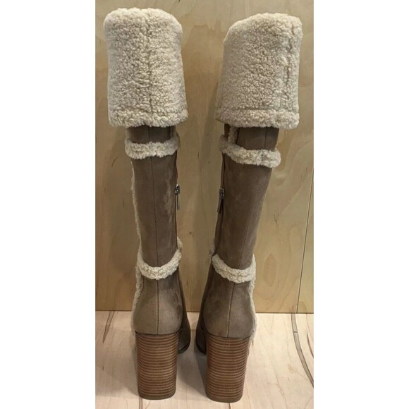 Jessica Simpson Rustina Over The Knee Boot Sandstone Patchwork Vegan Leather 7M - Picture 5 of 8
